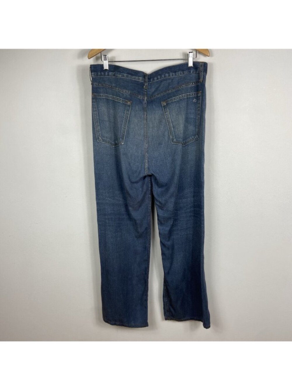 rag & bone Miramar Sz 30 35” Waist Sofie Wide Leg Faux Denim Tencel Ankle Pants - Picture 4 of 10